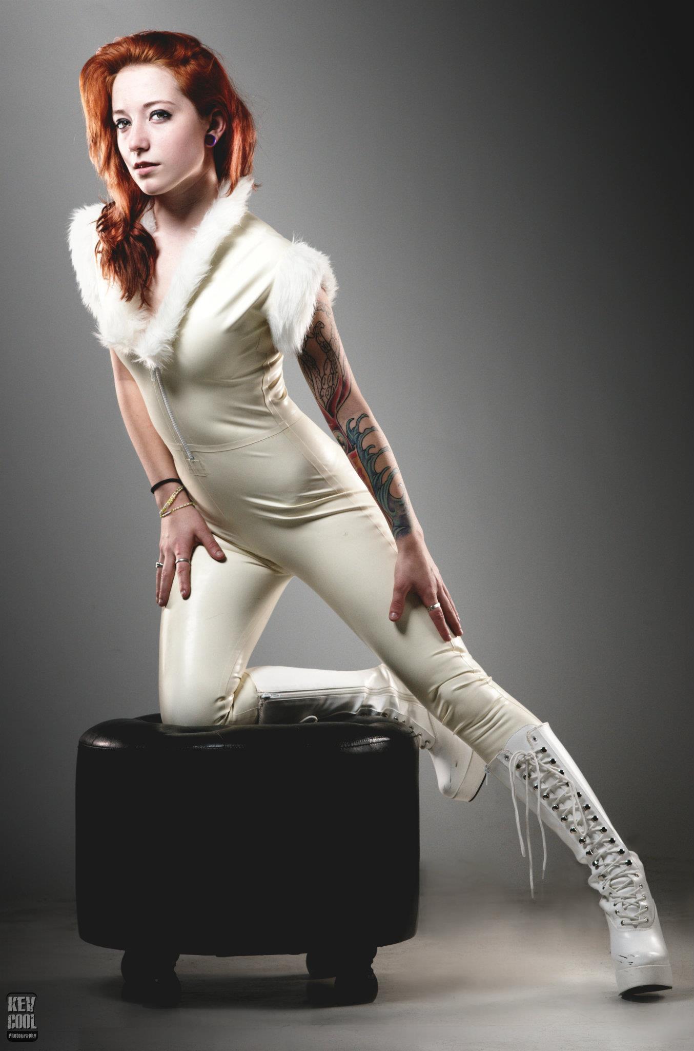 Fur-Edged Catsuit