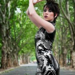 Latex China Dress, Latex Dragon Dress, Latex Kimono