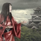 Short Kimono with Cherry Blossoms