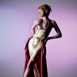 Halter Petal Gown with Train