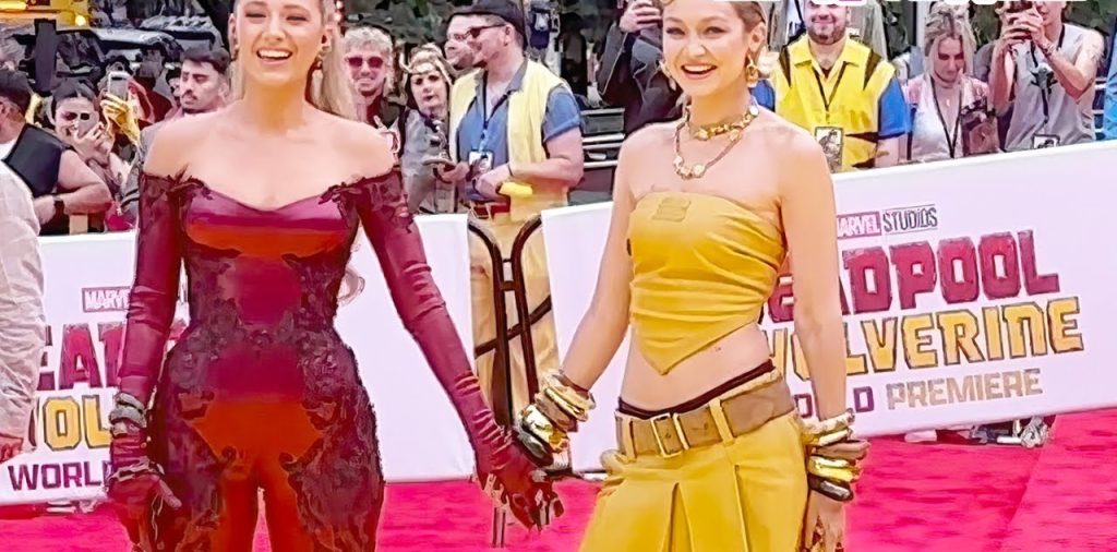 Blake Lively And Gigi Hadid Wear Their Latex Best Celebrating Deadpool ...