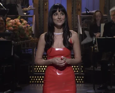 Dakota Johnson’s SNL Latex