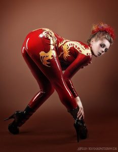 Apnea, latex catsuit, dragon catsuit